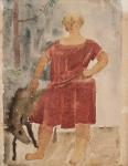Самохвалов А.Н. Женщина с жеребенком. Из серии «Ладога». 1925-1926